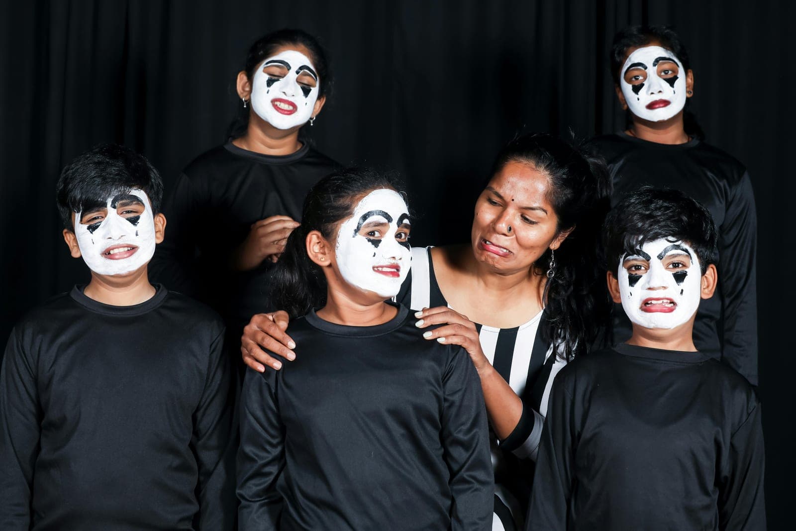 Kids rehearsing scenes at a Brooklyn summer acting camp.